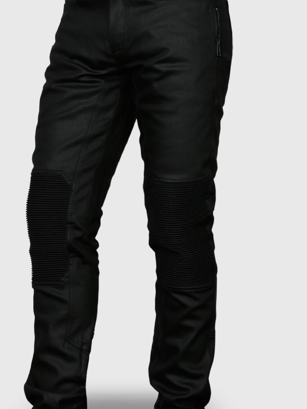 BELSTAFF BLACKROD BIKER MOTO JEANS, BLACK Sz 36